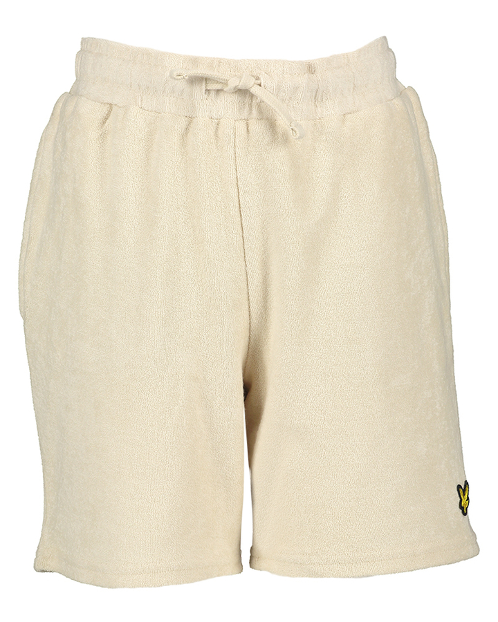 Beige badstof short met logo Lyle & Scott