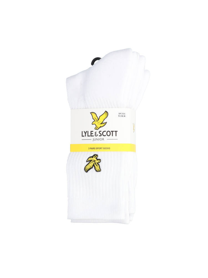 3-pack witte kousen Lyle&Scott 