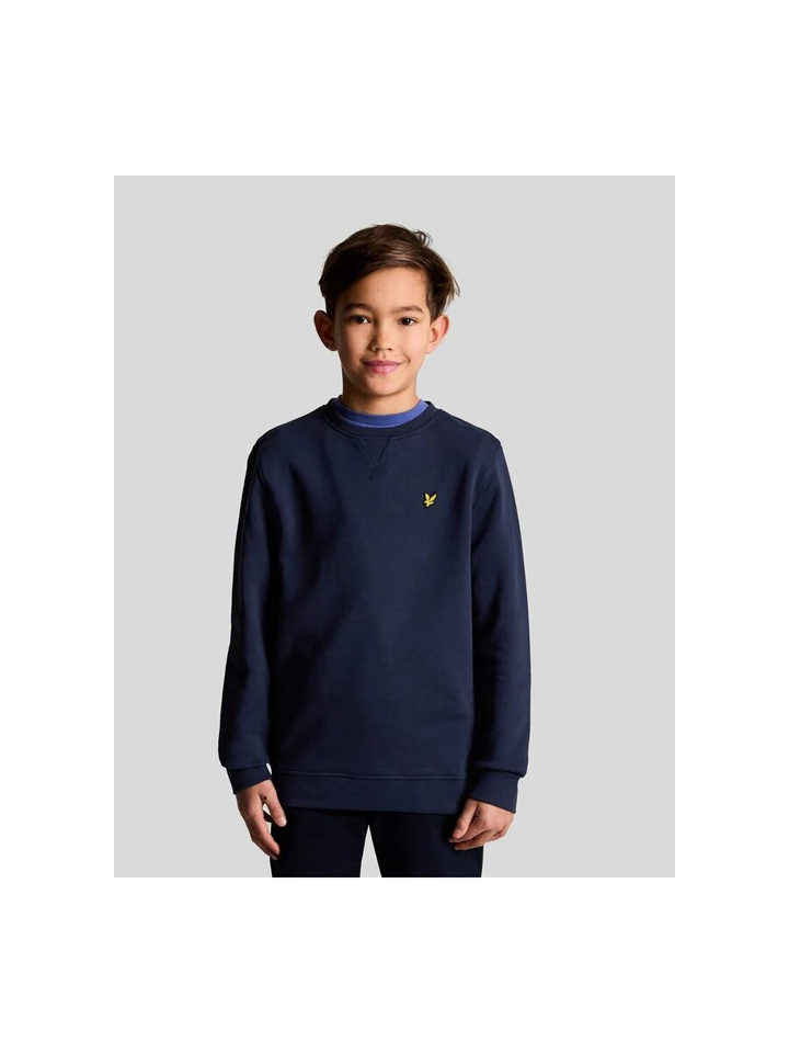 Blauwe sweater met logo Lyle & Scott