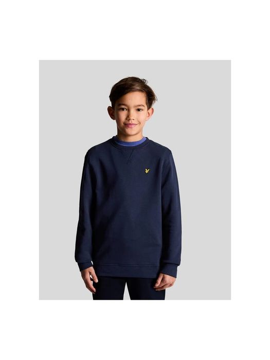 Blauwe sweater met logo Lyle & Scott