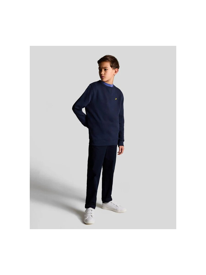 Blauwe sweater met logo Lyle & Scott