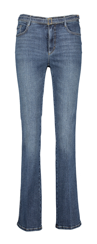 Blauwe bootcut jeans met lint in de taille Style.Mary Brax