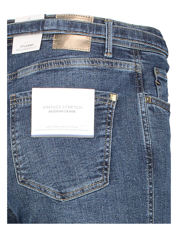 Blauwe bootcut jeans met lint in de taille Style.Mary Brax