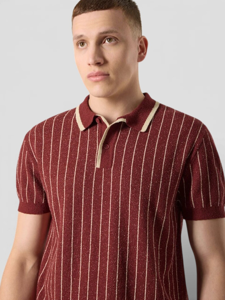 Bordeaux T-shirt met strepen Antwrp