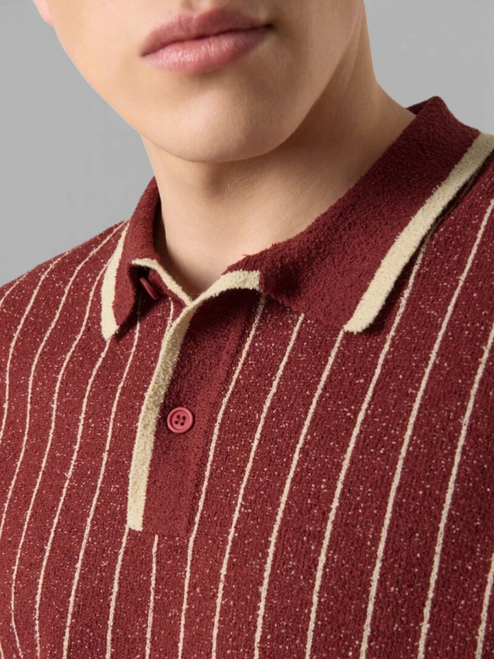 Bordeaux T-shirt met strepen Antwrp