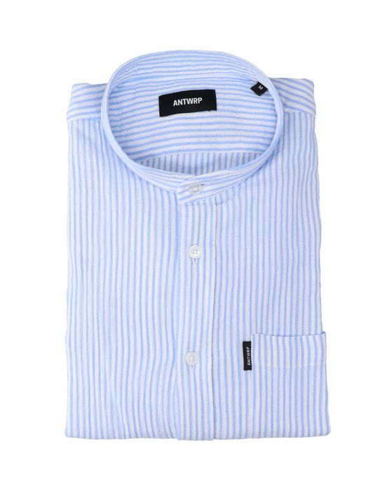 Wit katoenen hemd (regular fit) met strepen en lange mouwen Antwrp