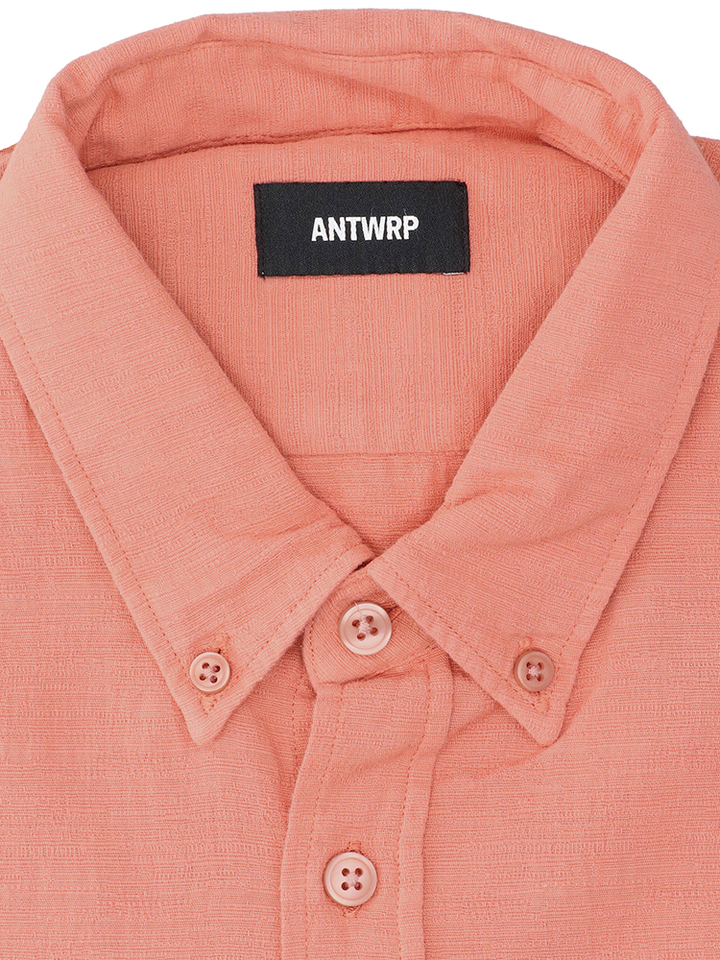 Zalmroze linnen hemd (regular fit) met lange mouwen Antwrp 