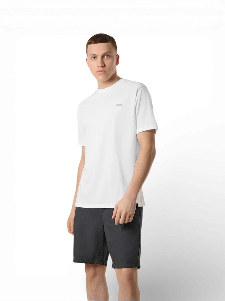 Witte t-shirt met backprint Antwrp