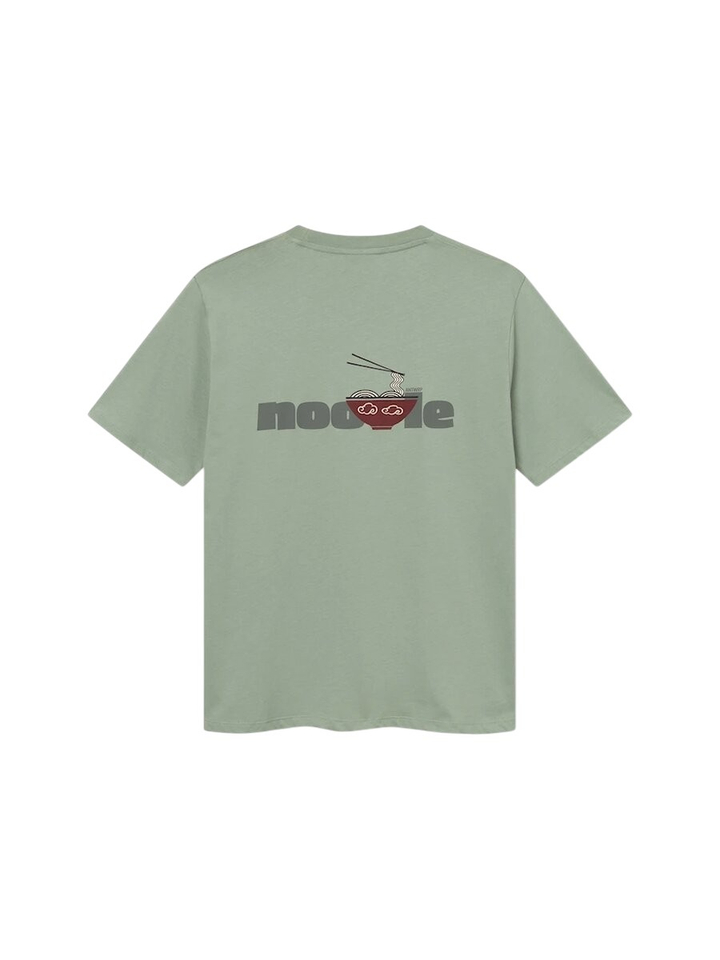 Pastel groene t-shirt met backprint Antwrp 