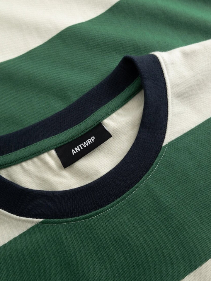 Groen wit gestreepte t-shirt Antwrp