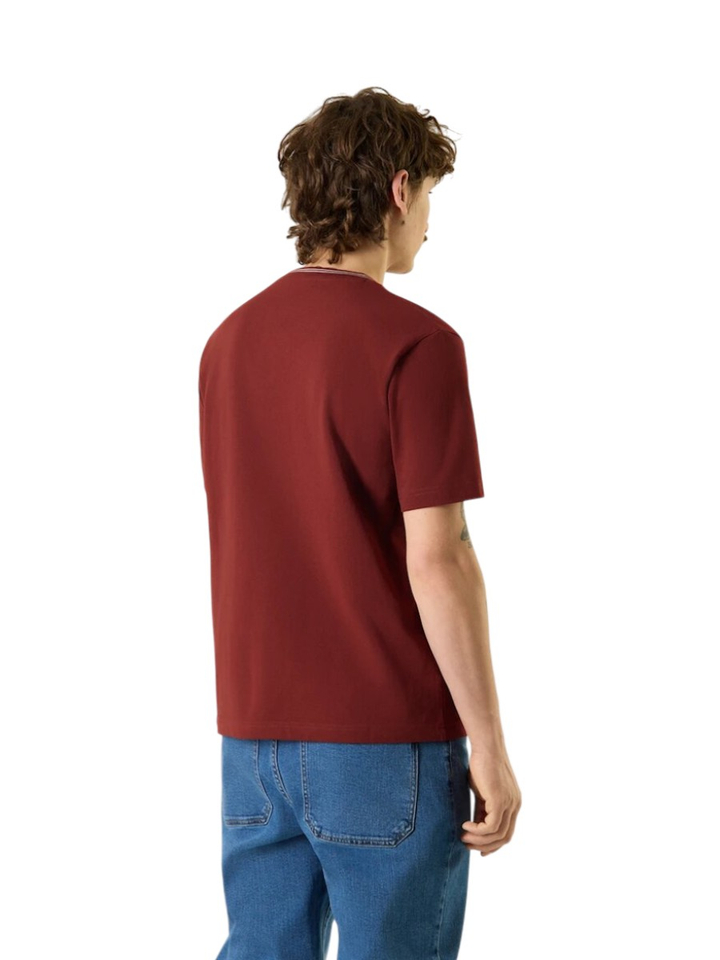 Bordeaux t-shirt met merklogo op de borst Antwrp