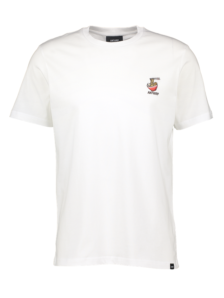 Witte t-shirt met logo Antwrp
