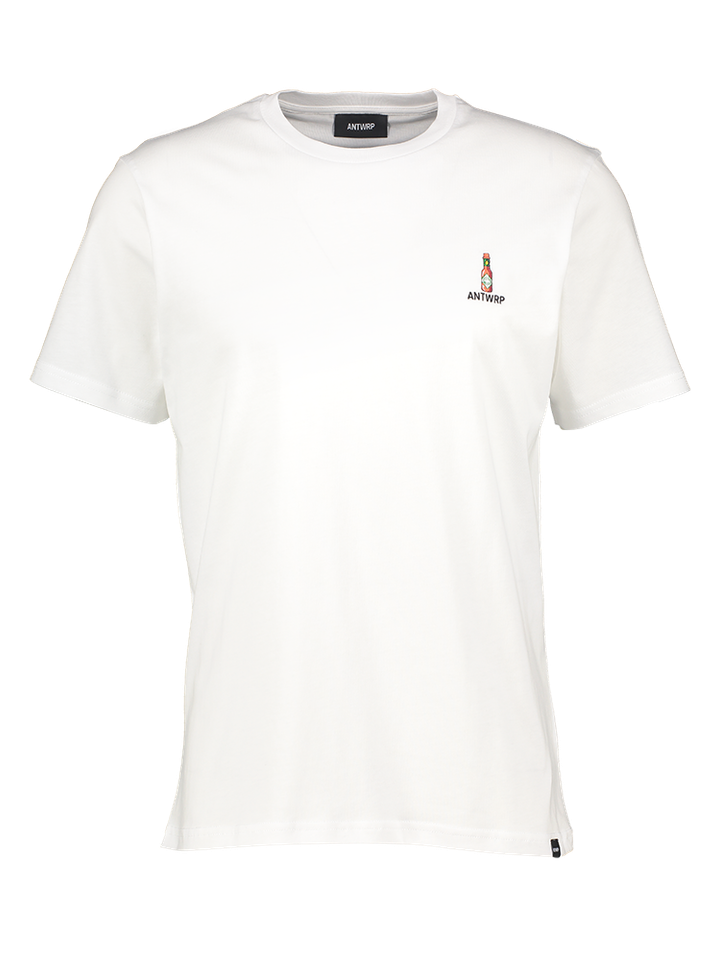 Witte t-shirt met logo Antwrp 
