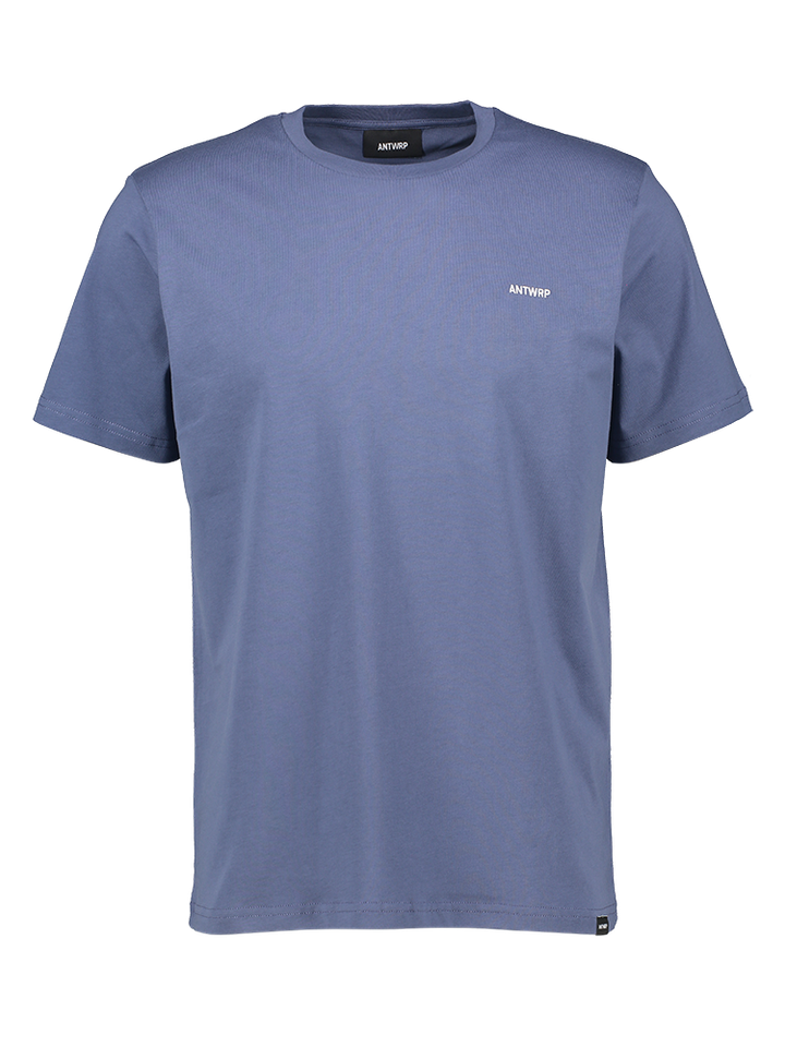 Blauwe t-shirt met logo Antwrp 