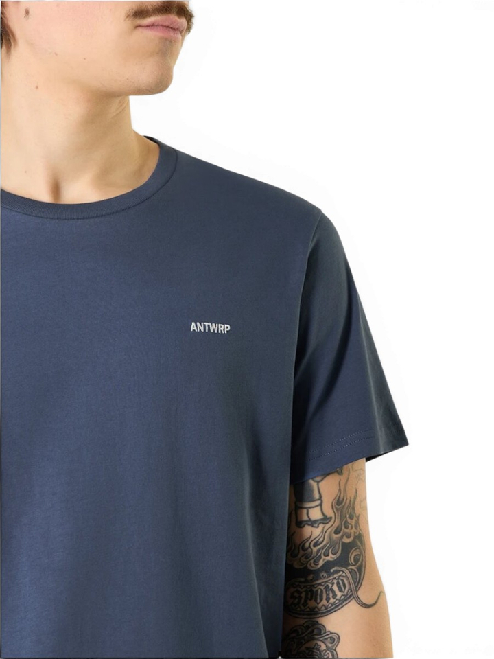 Blauwe t-shirt met logo Antwrp 