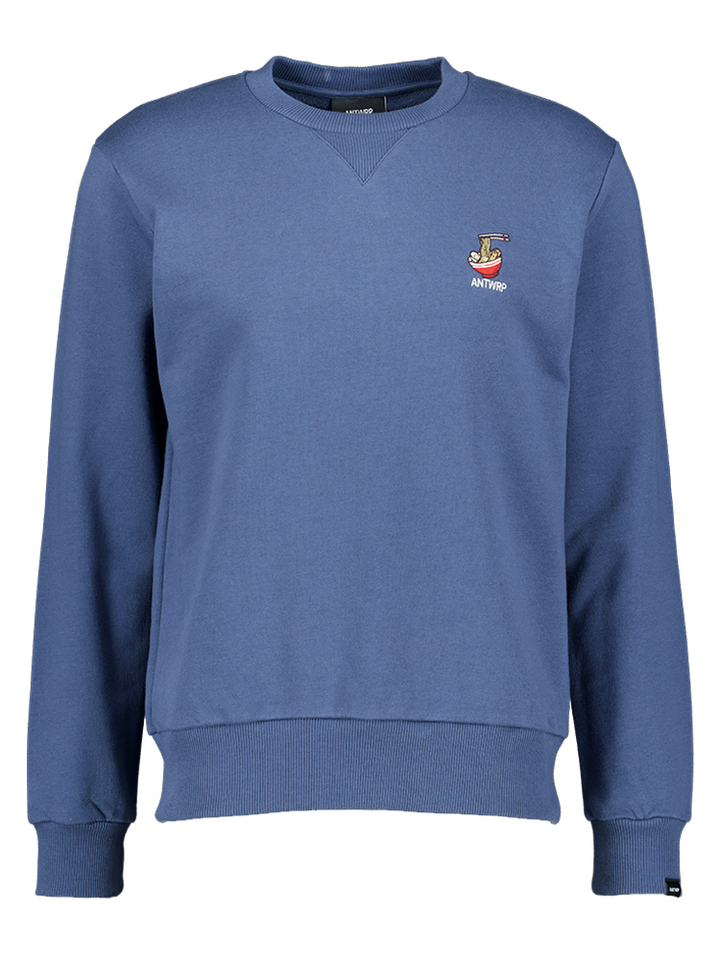 Blauwe katoenen sweater met logo Antwrp 