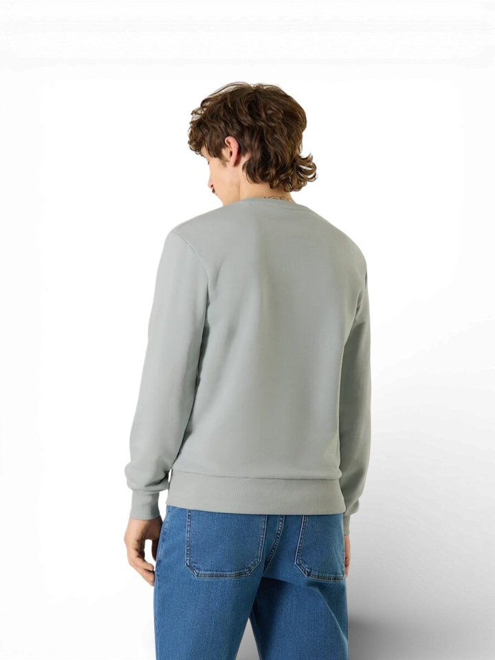 Grijsgroene sweater met logo Antwrp