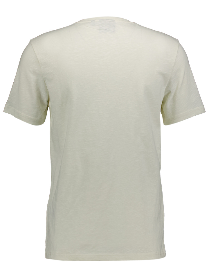 Ecru katoenen t-shirt met korte mouwen Lyle & Scott