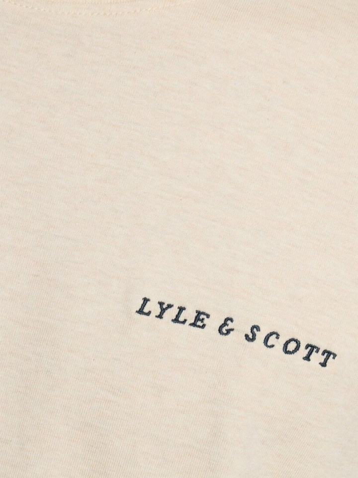 Beige katoenen t-shirt Lyle&Scott 