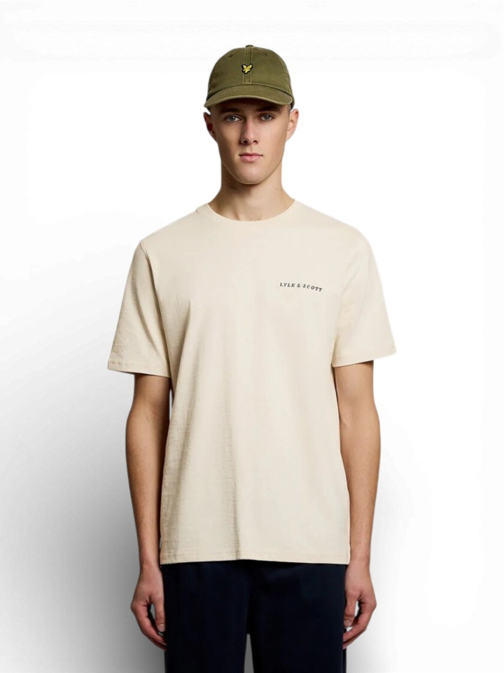 Beige katoenen t-shirt Lyle&Scott 