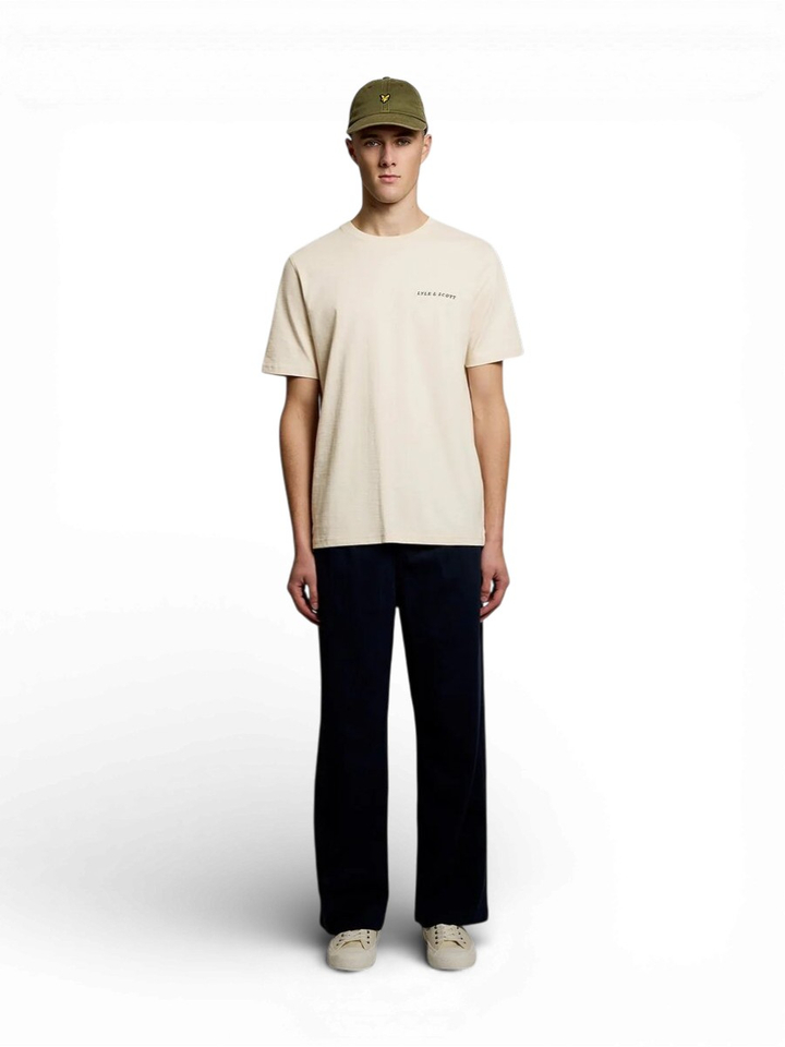 Beige katoenen t-shirt Lyle&Scott 