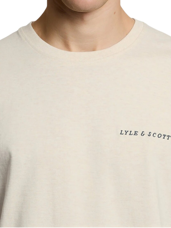Beige katoenen t-shirt Lyle&Scott 
