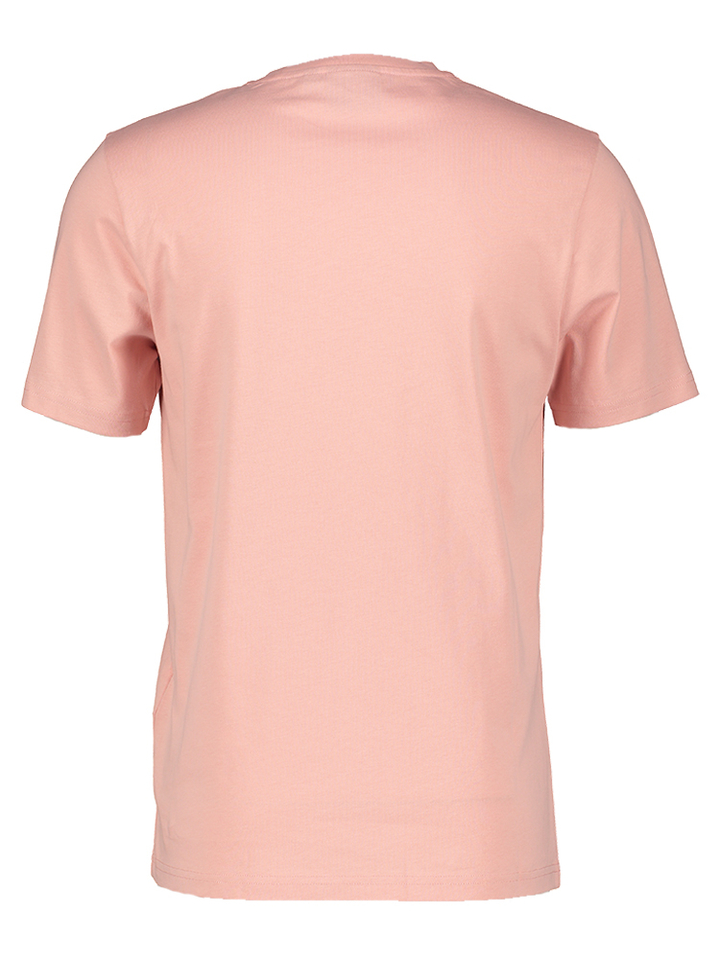 Roze katoenen t-shirt met logo Lyle & Scott