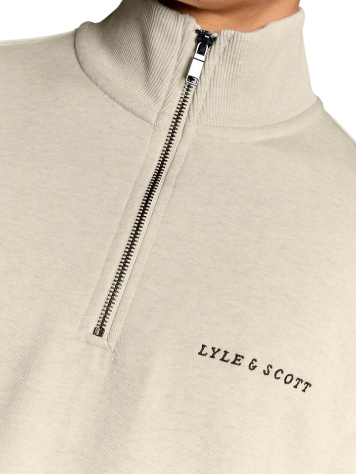 Beige trui met opstaande kraag Lyle&Scott