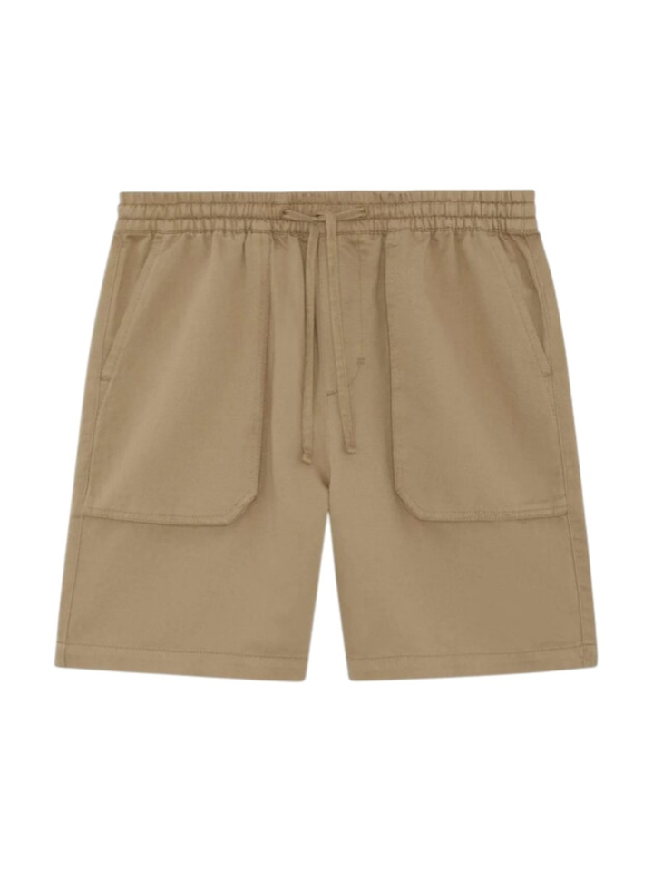 Beige short van katoen en linnen Lyle&Scott 