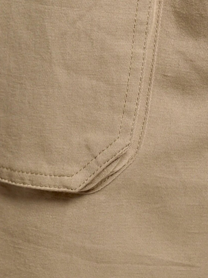 Beige short van katoen en linnen Lyle&Scott 