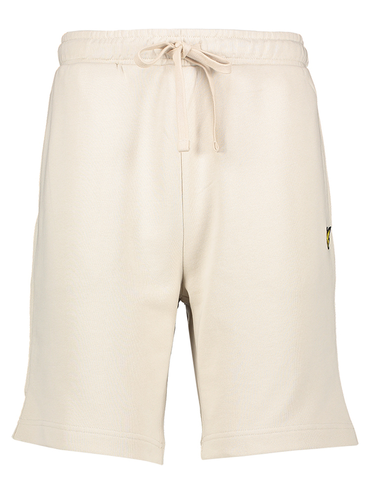 Beige katoenen short logo Lyle & Scott 
