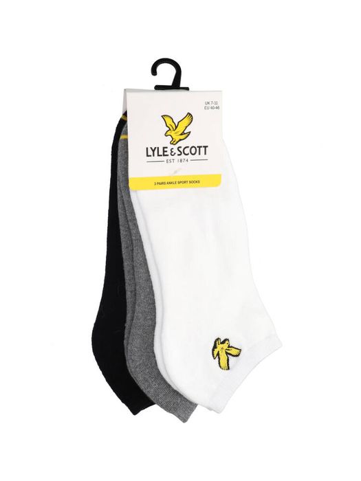 witte sokken 3-pack Lyle&Scott