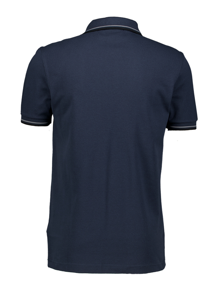 Blauwe piqué polo met logo Fred Perry 