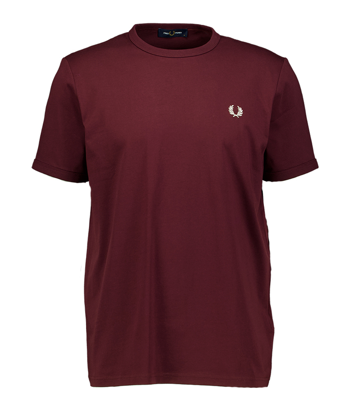 Bordauw t-shirt met logo Fred Perry