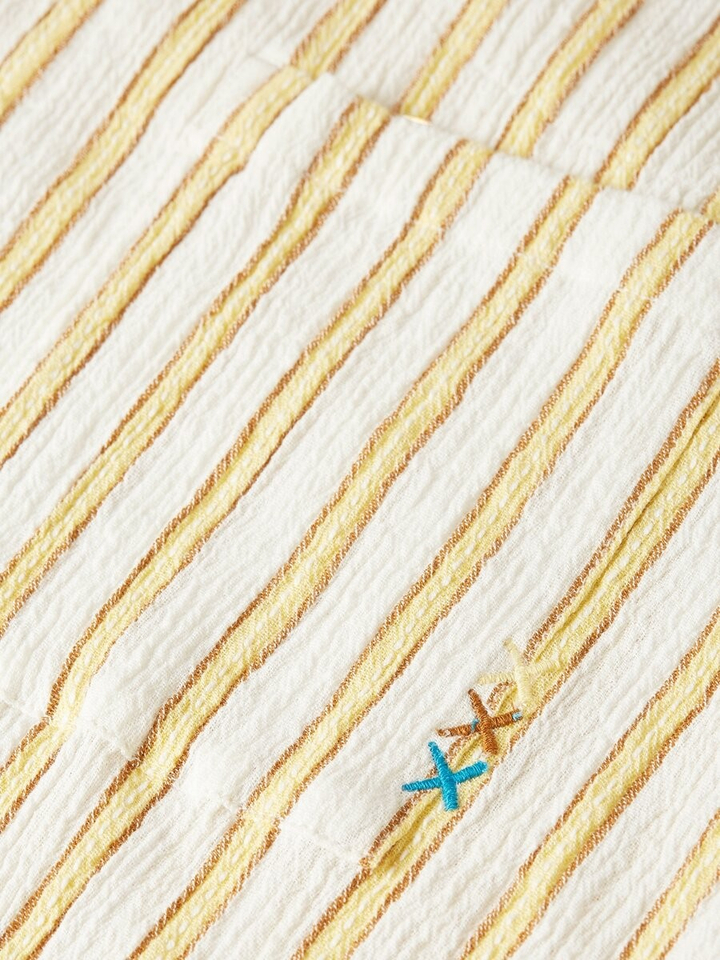 Beige katoenen hemd met gele strepen Scotch& Soda 