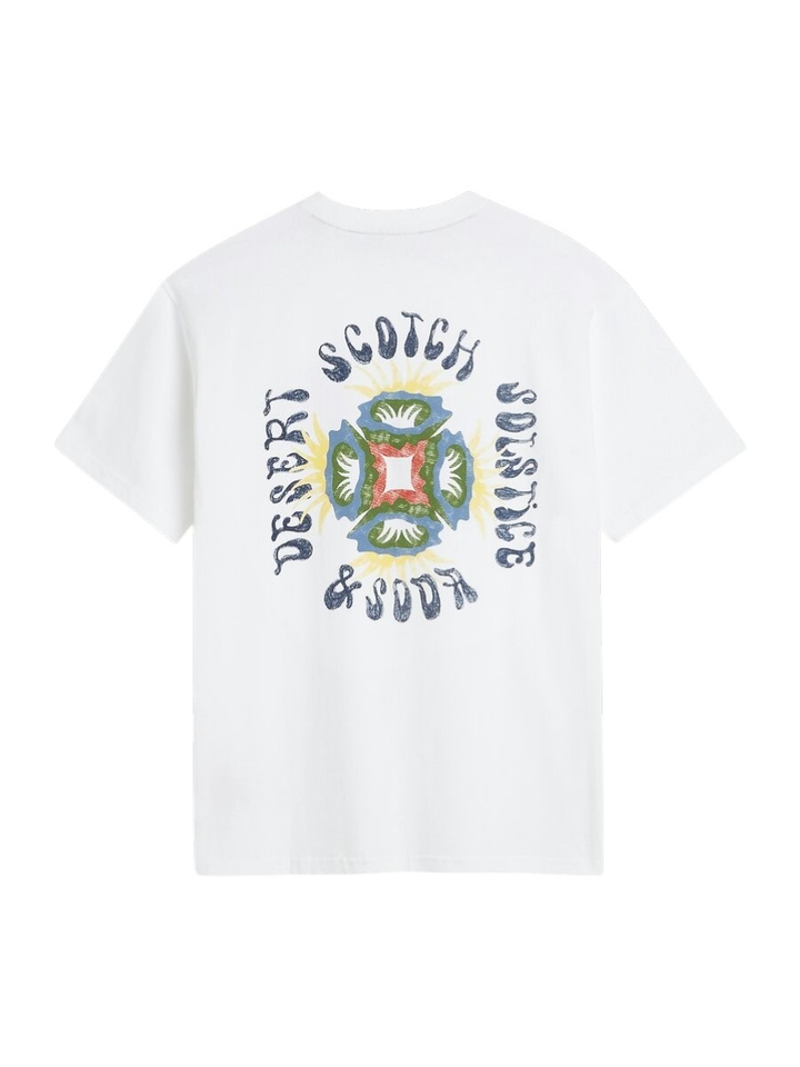 Witte T-shirt met opdruk Scotch&Soda 