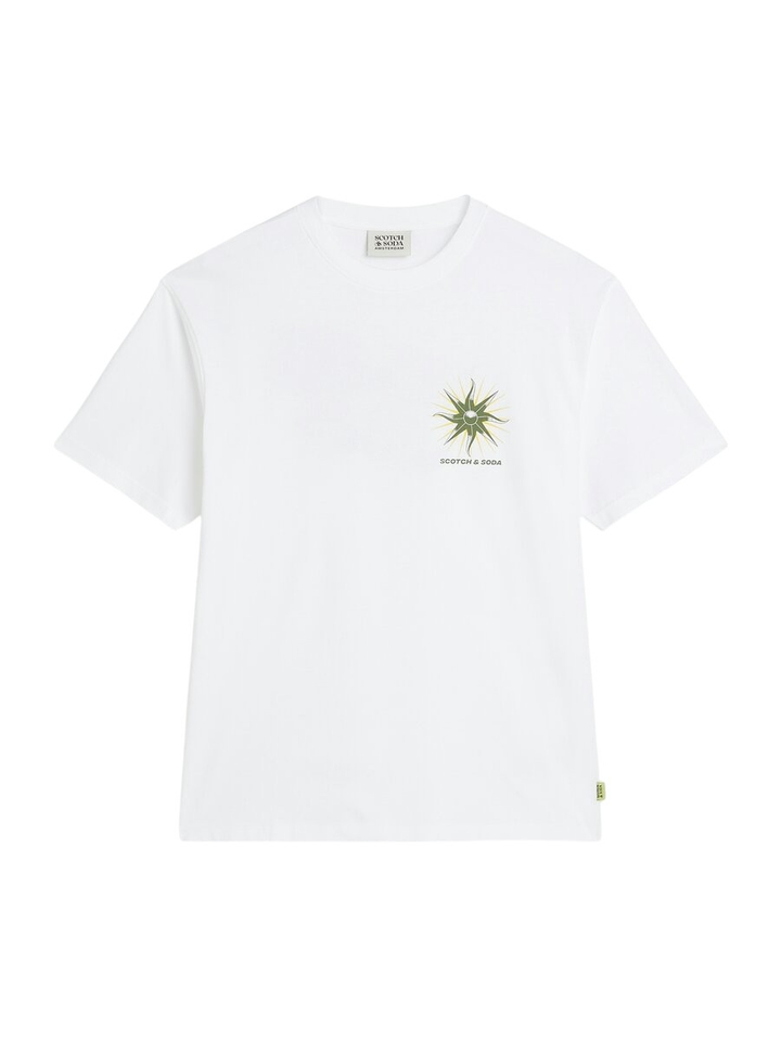 Witte t-shirt met print Scotch & Soda 