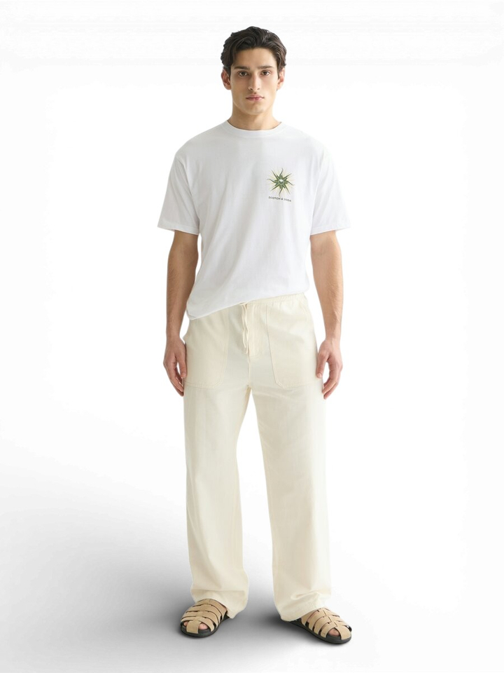 Witte t-shirt met print Scotch & Soda 