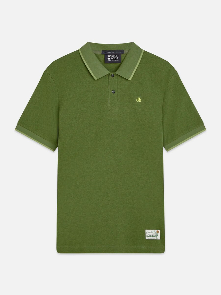 Groene polo met logo Scotch & Soda