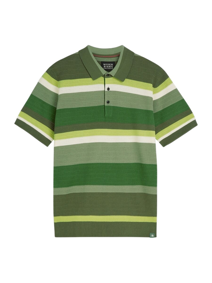 Groene gestreepte polo Scotch&Soda 