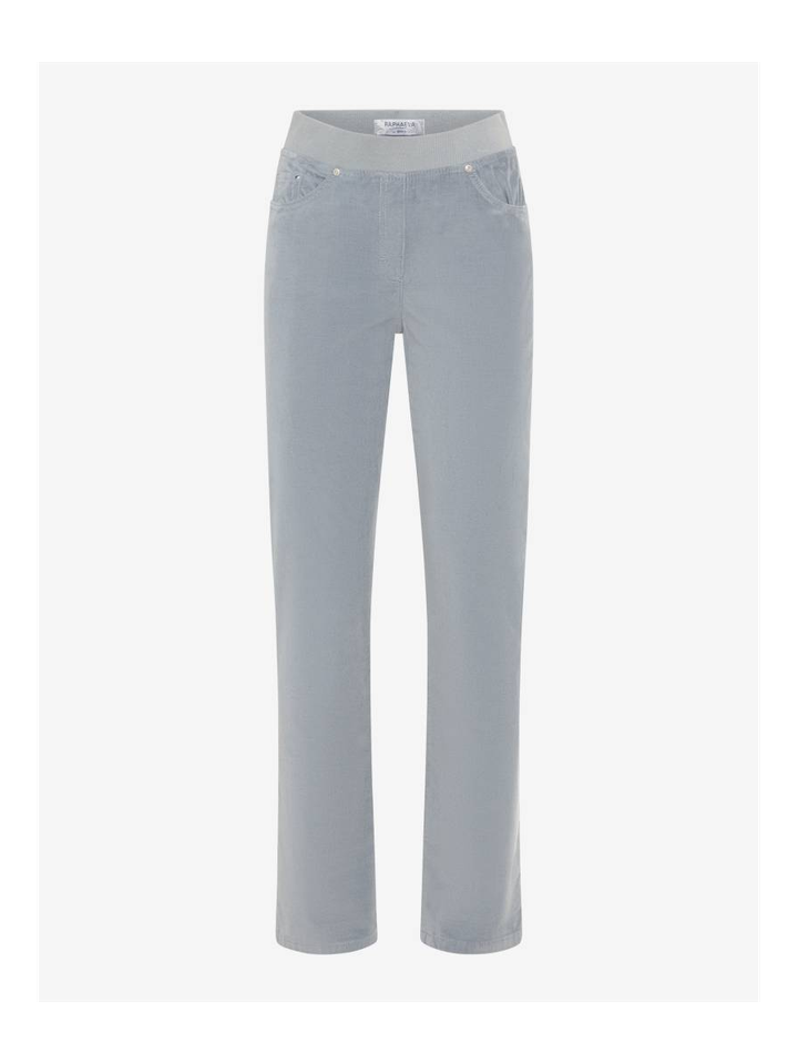 Grijze broek in ribfluweel met elastiek Pamina Raphaela By Brax 