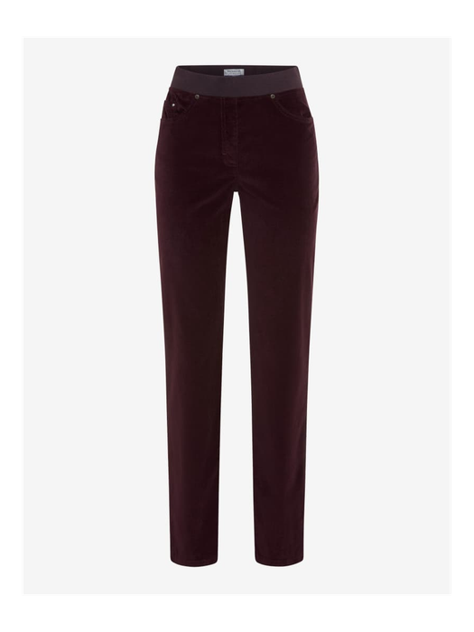Bordeaux broek in ribvluweel met elastiek Pamina Raphaela By Brax