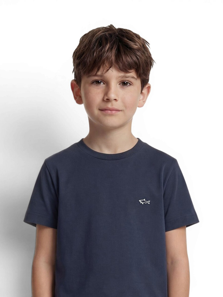 Donkerblauwe katoenen T-shirt Paul&Shark