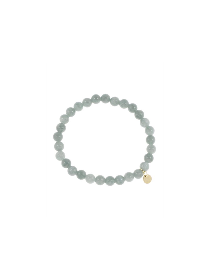 Zeegroene armband met gemstone balletjes Ellen Beekmans