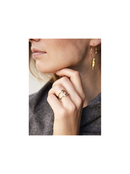 Geometrische open ring Ellen Beekmans