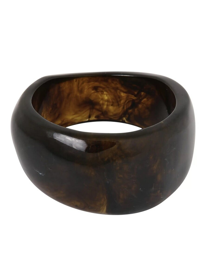 Bruin- zwart organische armband Ellen Beekmans