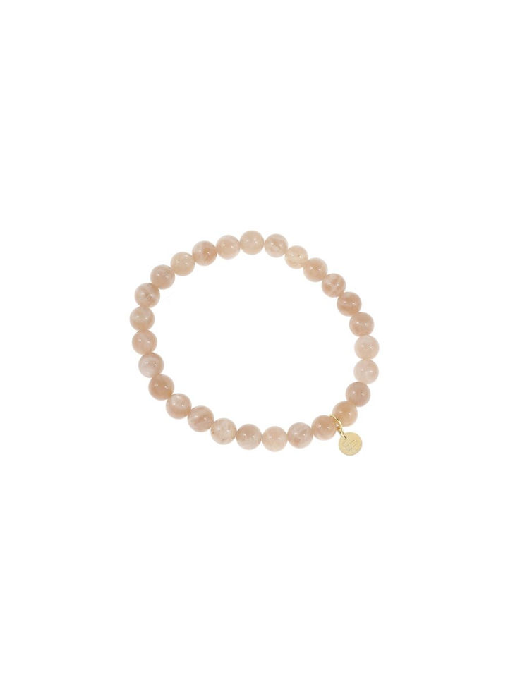 Nude armband met gemstone balletjes Ellen Beekmans