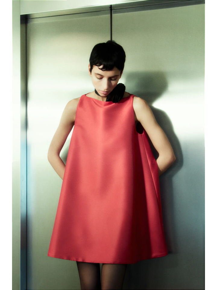 Rode korte Barbara jurk Rhune