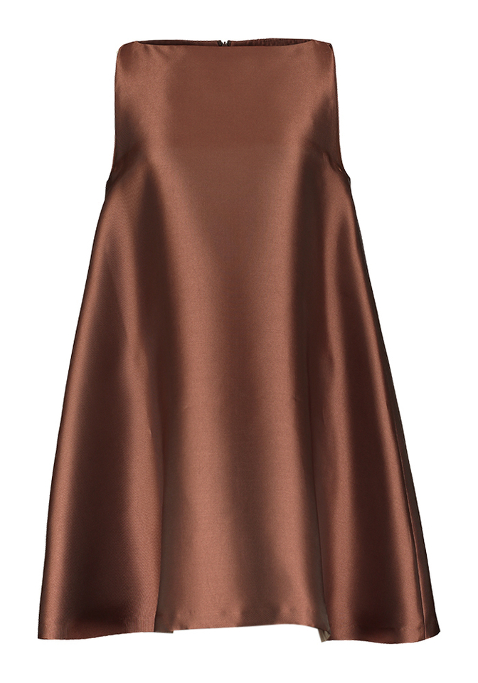 Bruine korte Barabara jurk Rhune