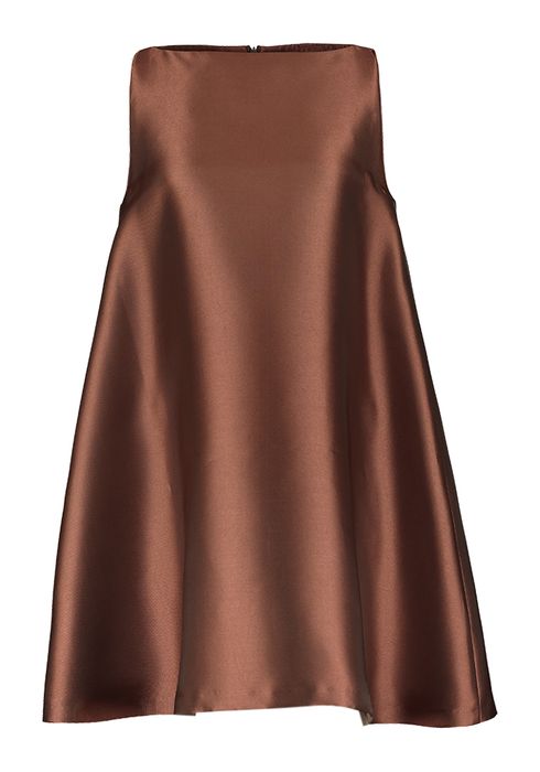 Bruine korte Barabara jurk Rhune